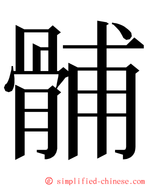 䯙 ming font