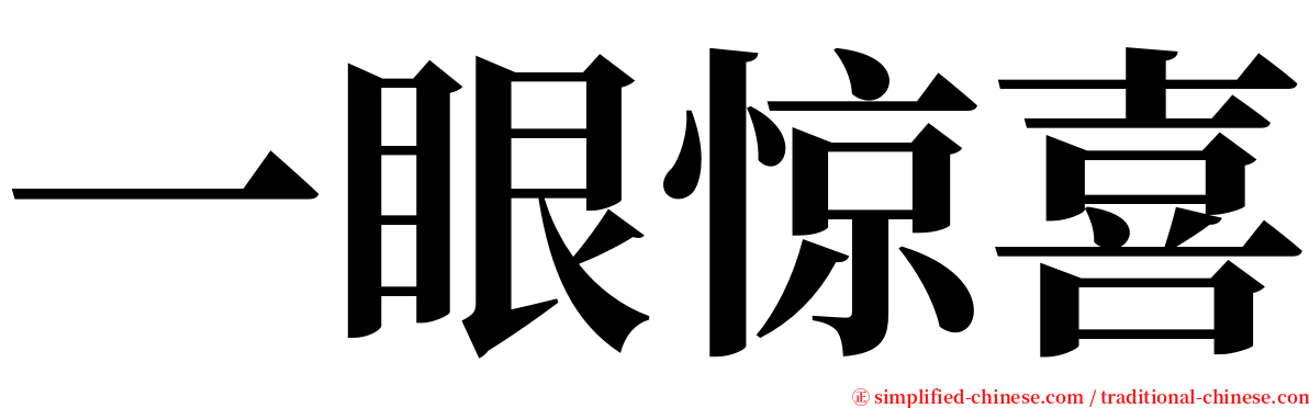 一眼惊喜 serif font