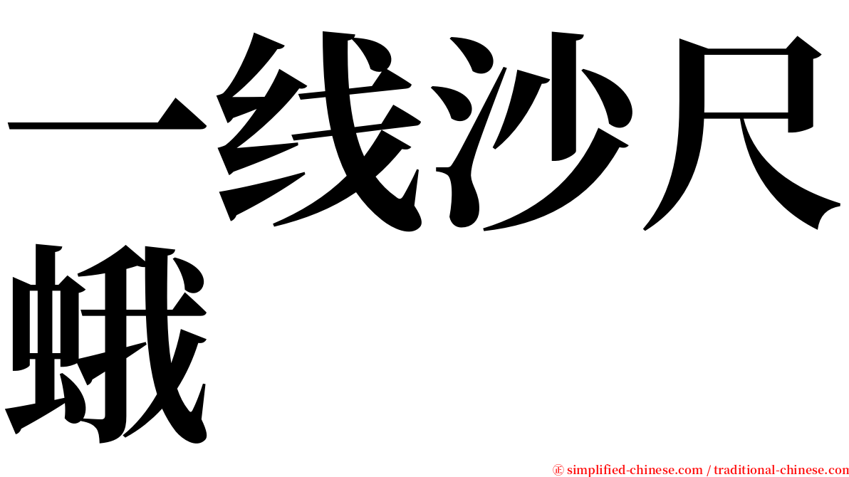 一线沙尺蛾 serif font