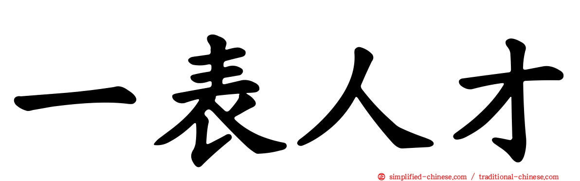 一表人才