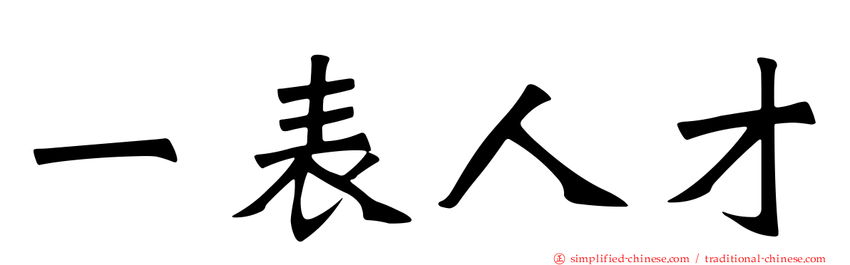 一表人才