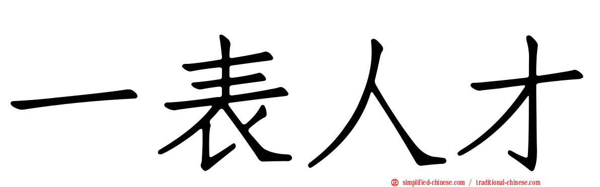 一表人才