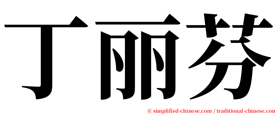 丁丽芬 serif font