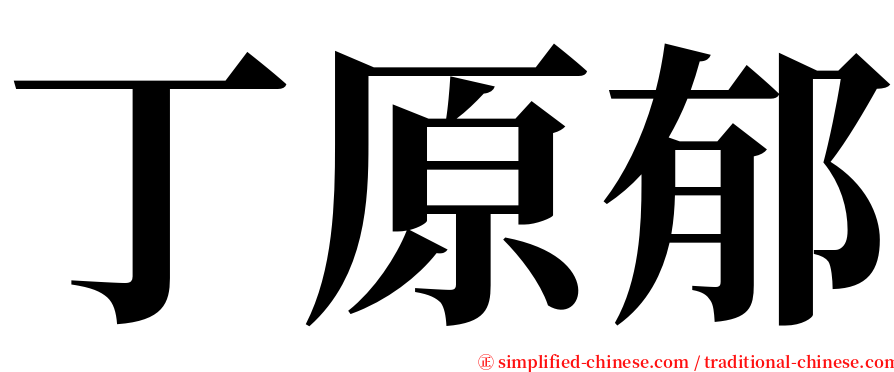 丁原郁 serif font