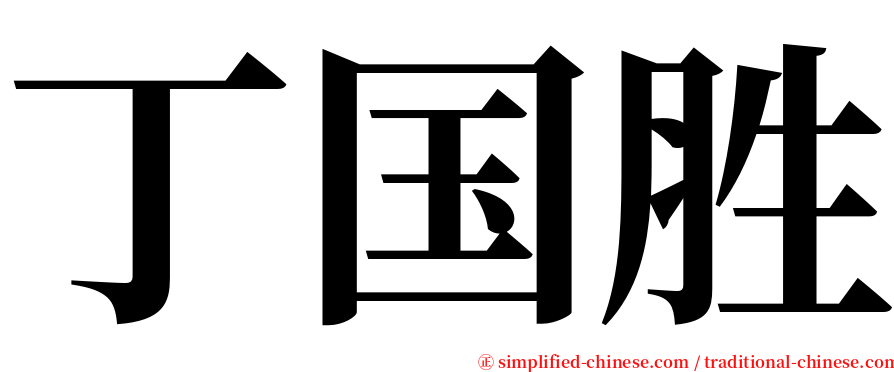 丁国胜 serif font