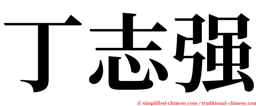 丁志强 serif font