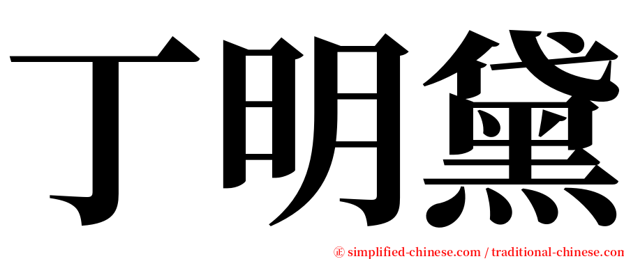 丁明黛 serif font