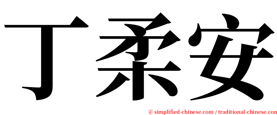 丁柔安 serif font