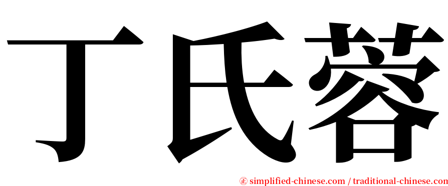 丁氏蓉 serif font