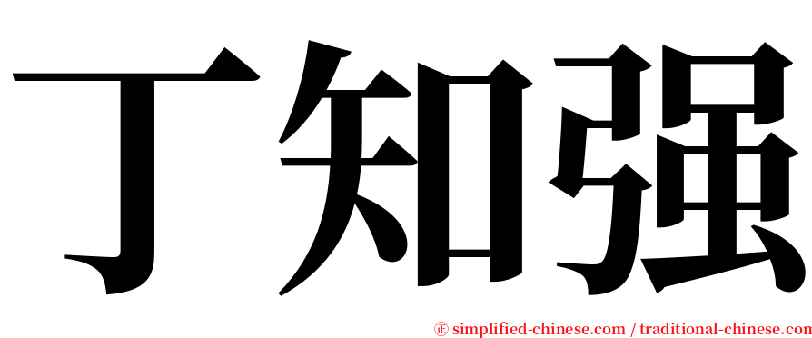 丁知强 serif font