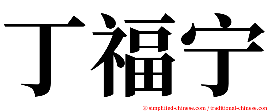 丁福宁 serif font