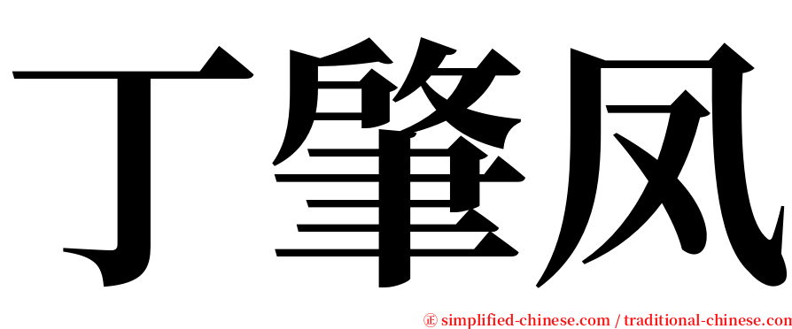 丁肇凤 serif font