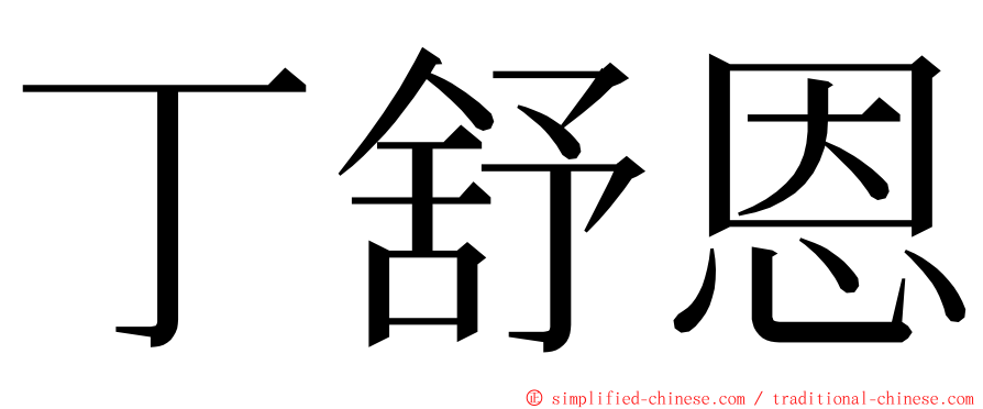 丁舒恩 ming font