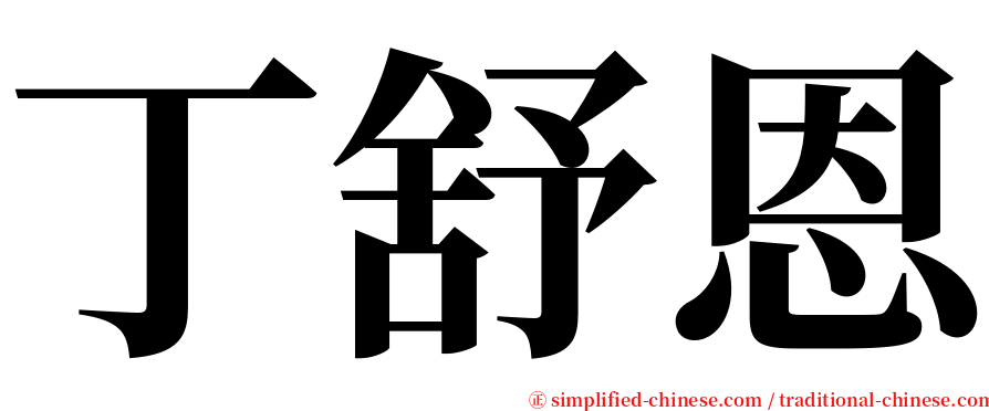 丁舒恩 serif font