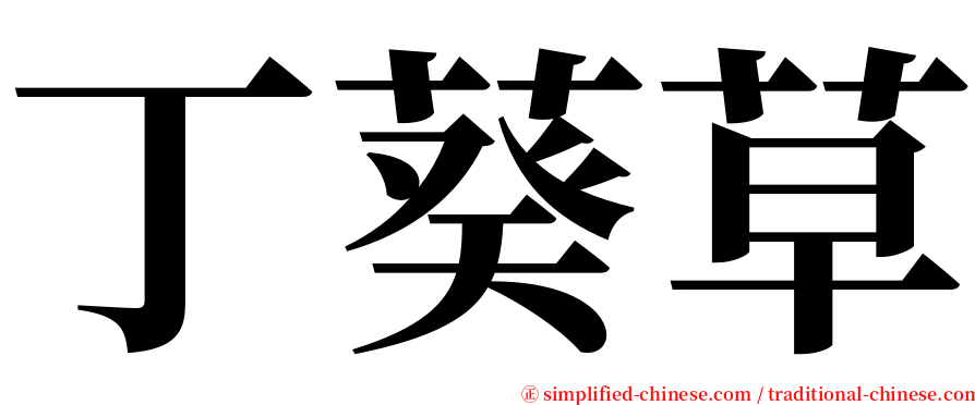 丁葵草 serif font
