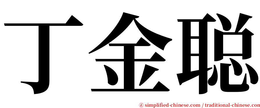 丁金聪 serif font