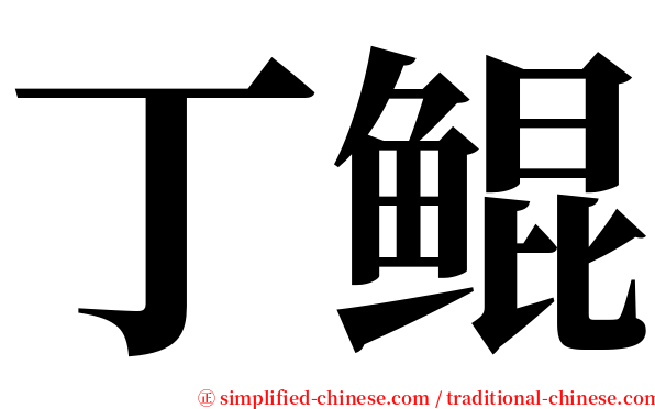 丁鲲 serif font