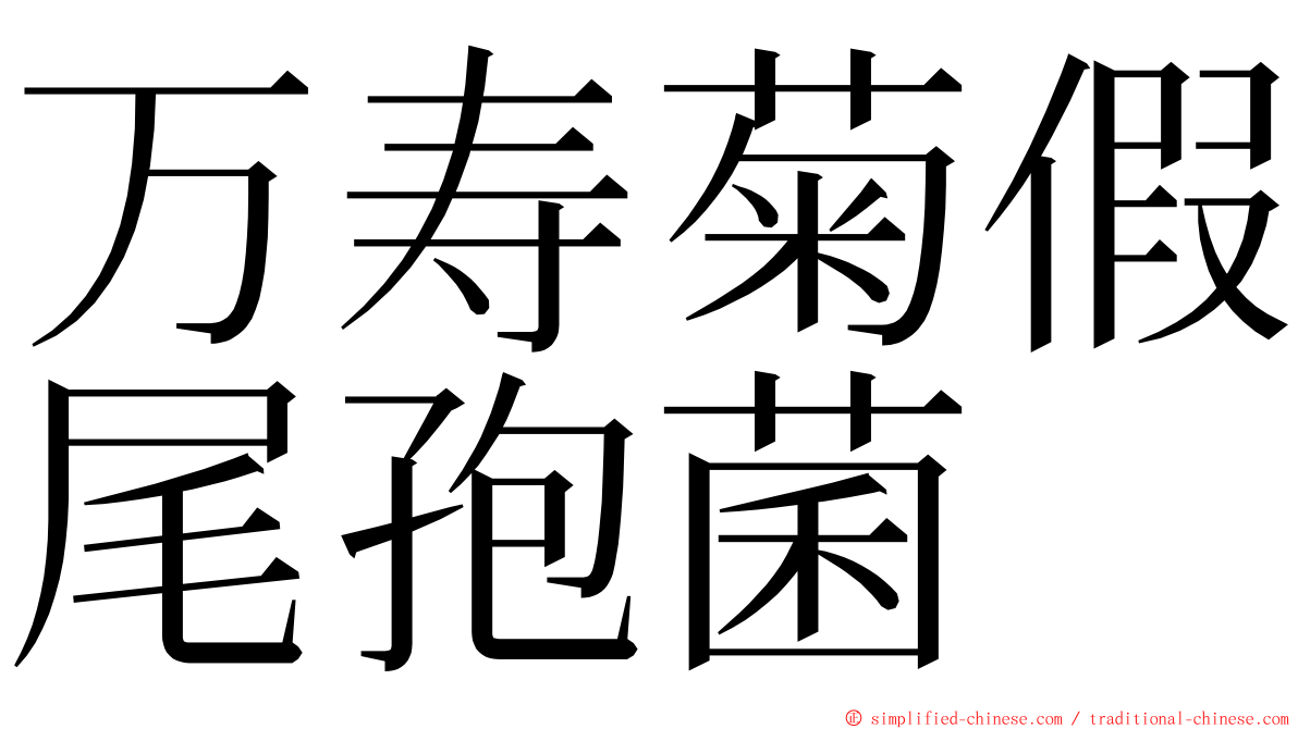 万寿菊假尾孢菌 ming font