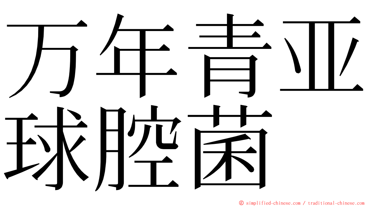 万年青亚球腔菌 ming font