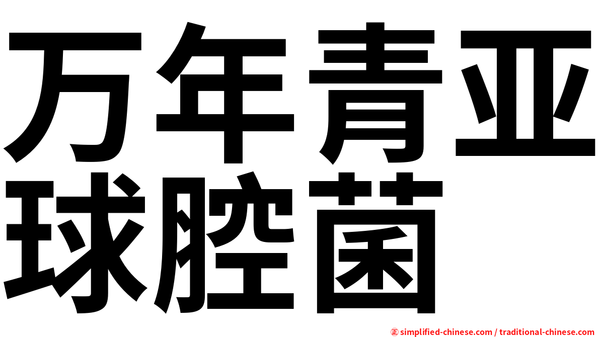 万年青亚球腔菌