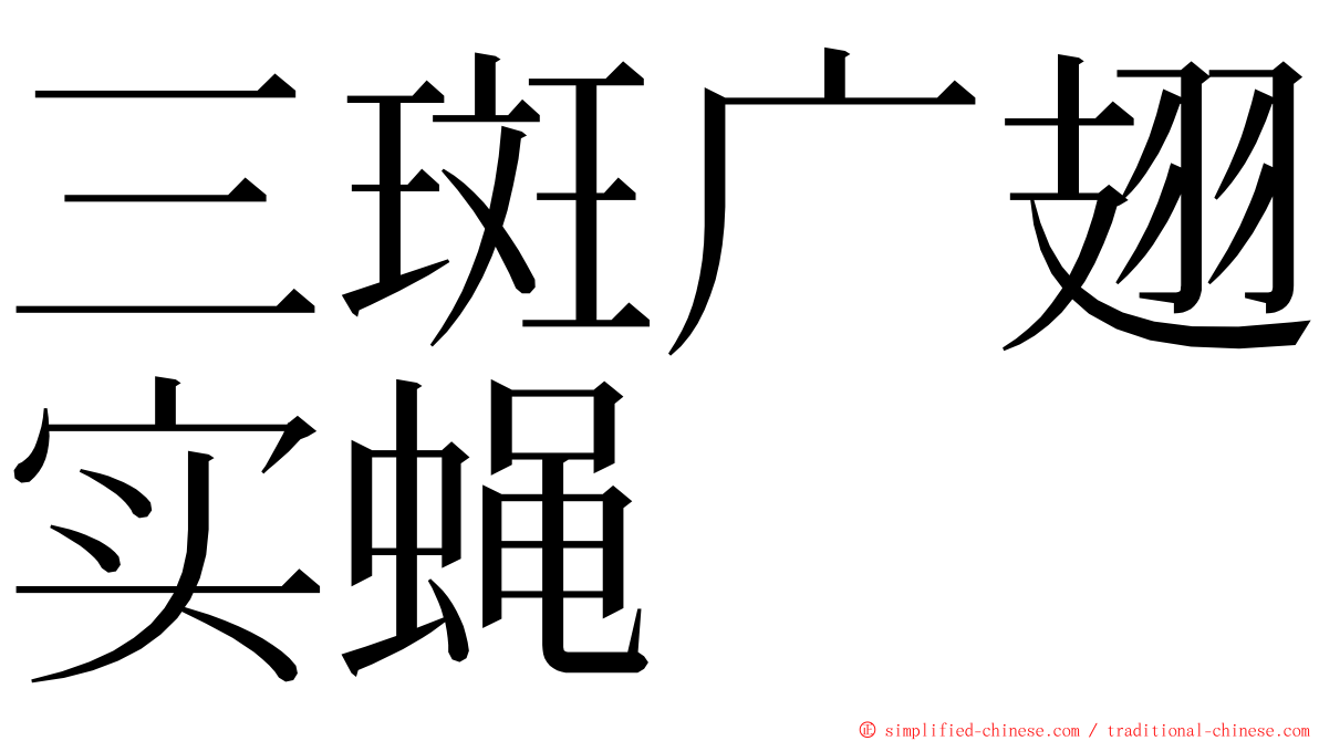 三斑广翅实蝇 ming font