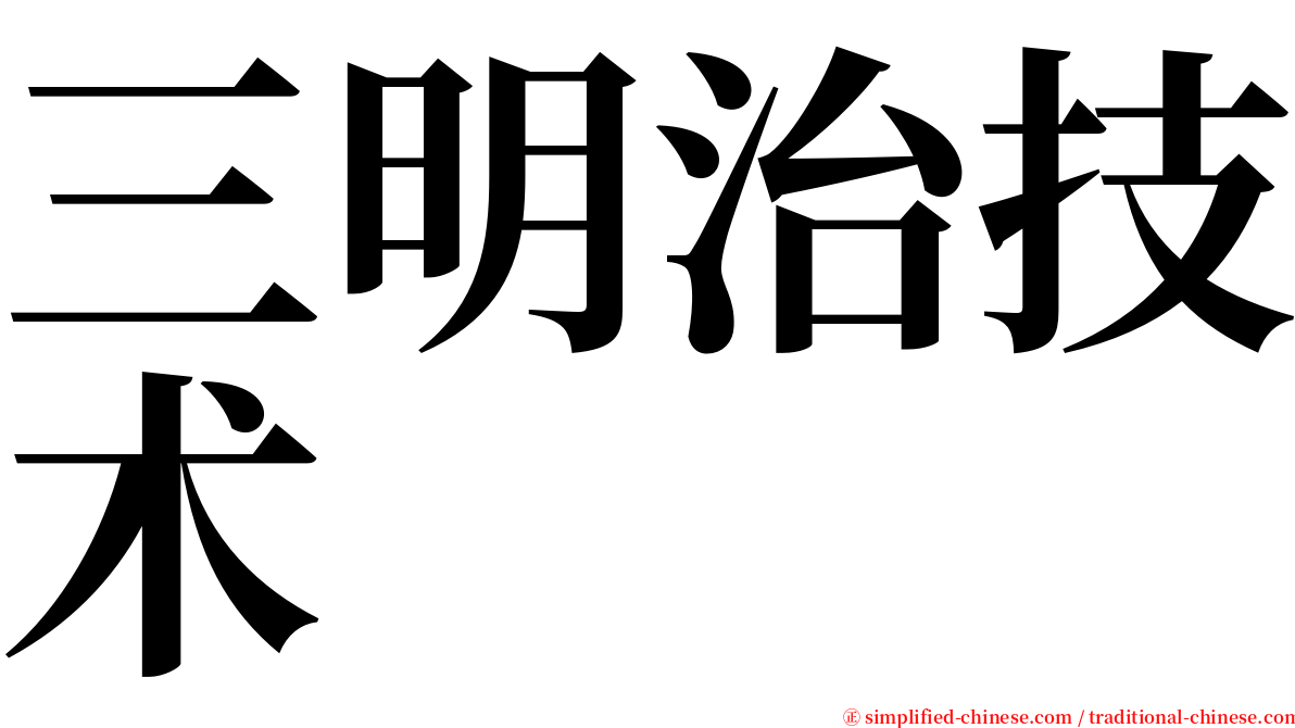 三明治技术 serif font