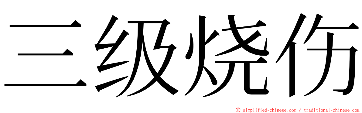 三级烧伤 ming font