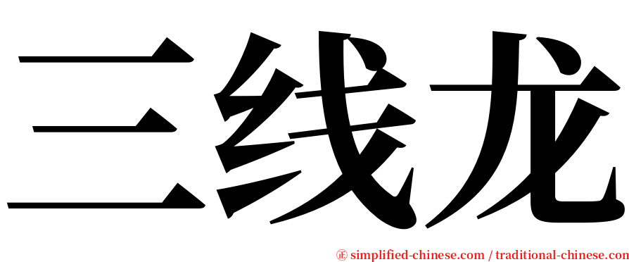 三线龙 serif font