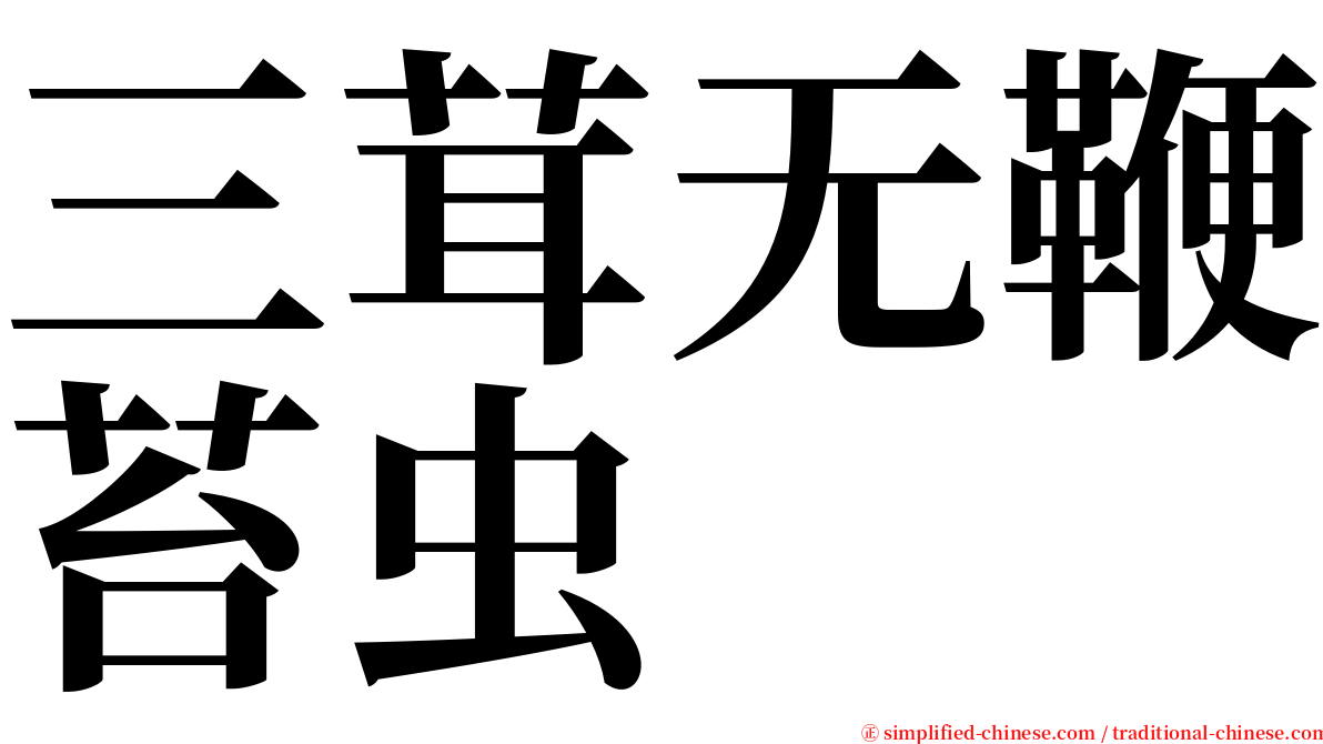 三茸无鞭苔虫 serif font