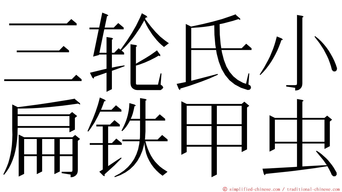 三轮氏小扁铁甲虫 ming font