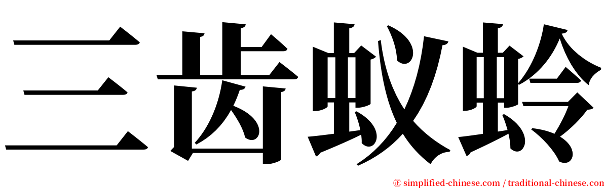 三齿蚁蛉 serif font