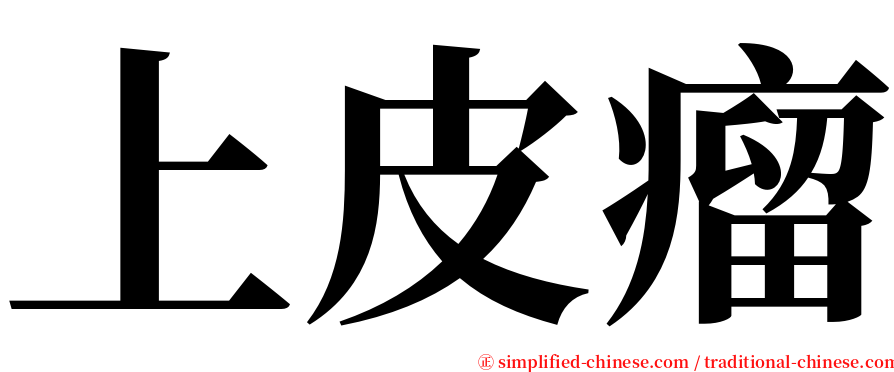 上皮瘤 serif font