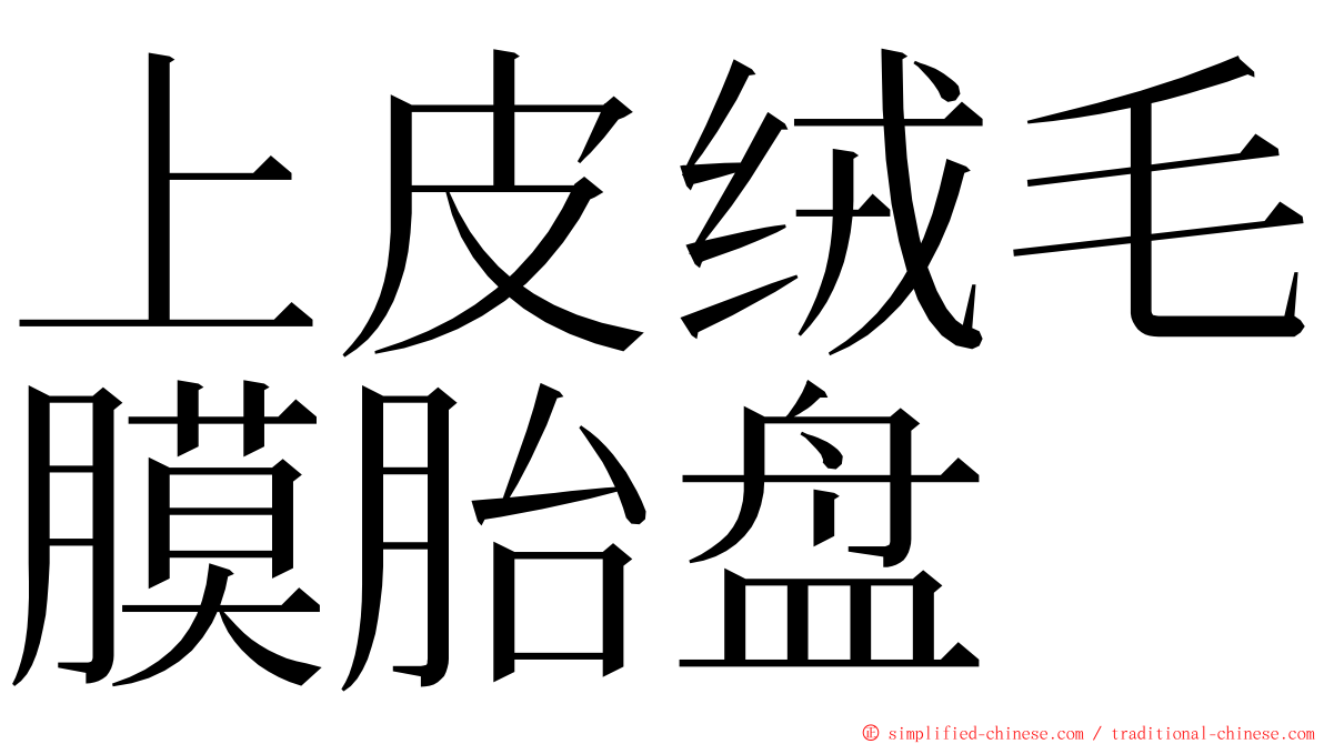 上皮绒毛膜胎盘 ming font