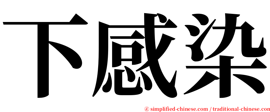 下感染 serif font