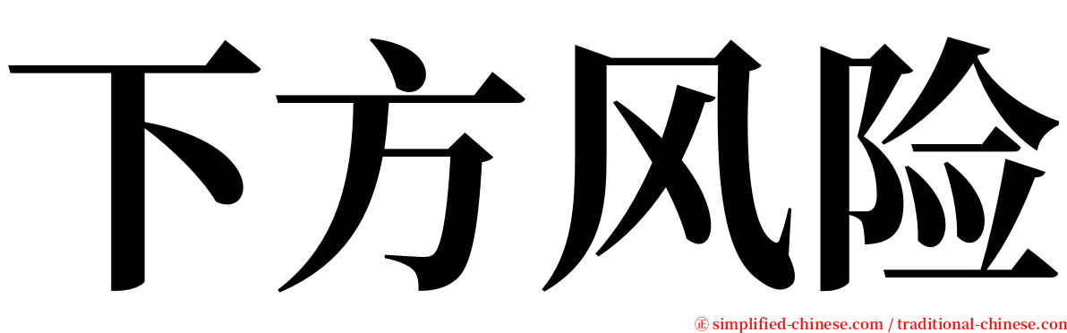 下方风险 serif font