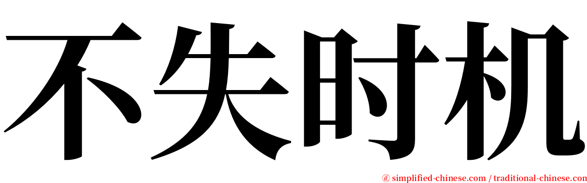 不失时机 serif font