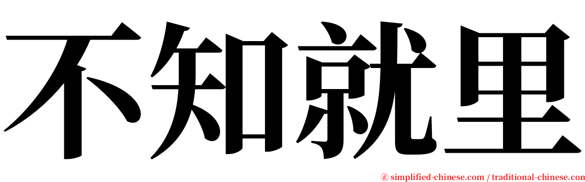 不知就里 serif font