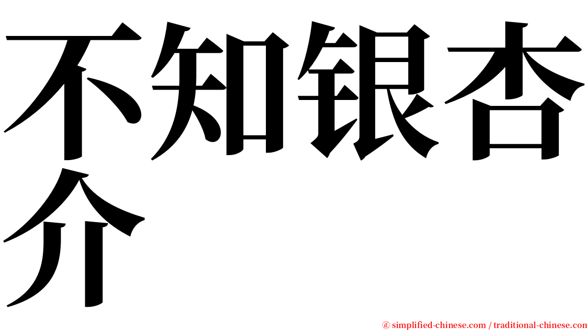 不知银杏介 serif font