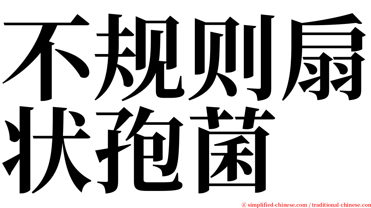 不规则扇状孢菌 serif font