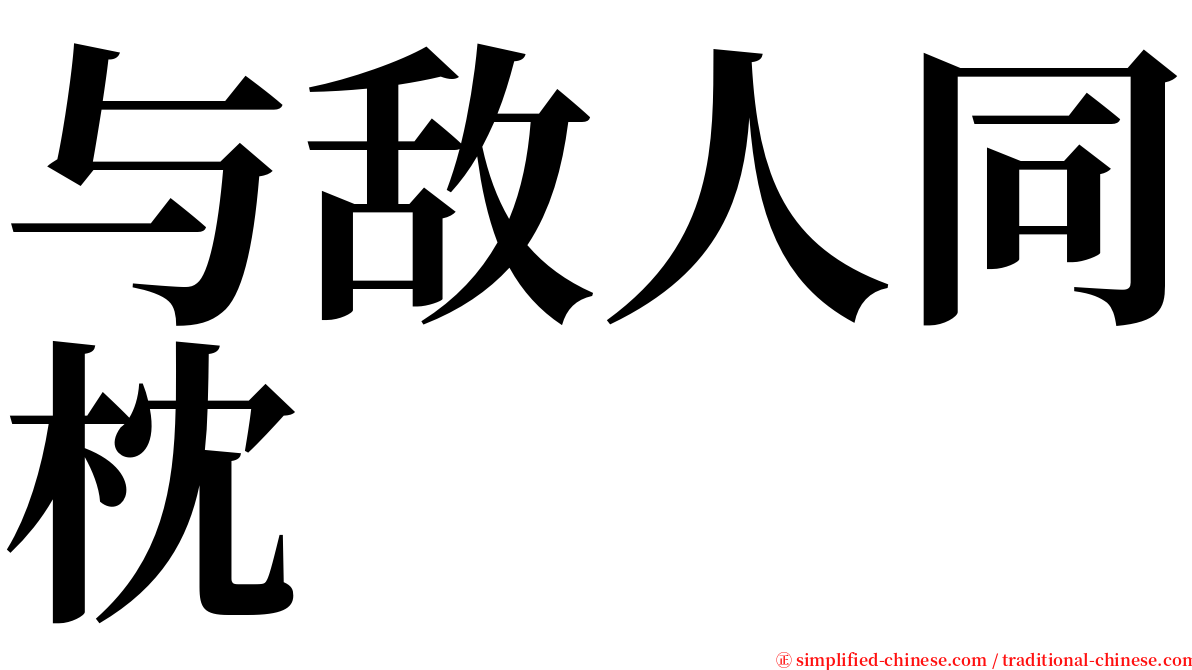 与敌人同枕 serif font