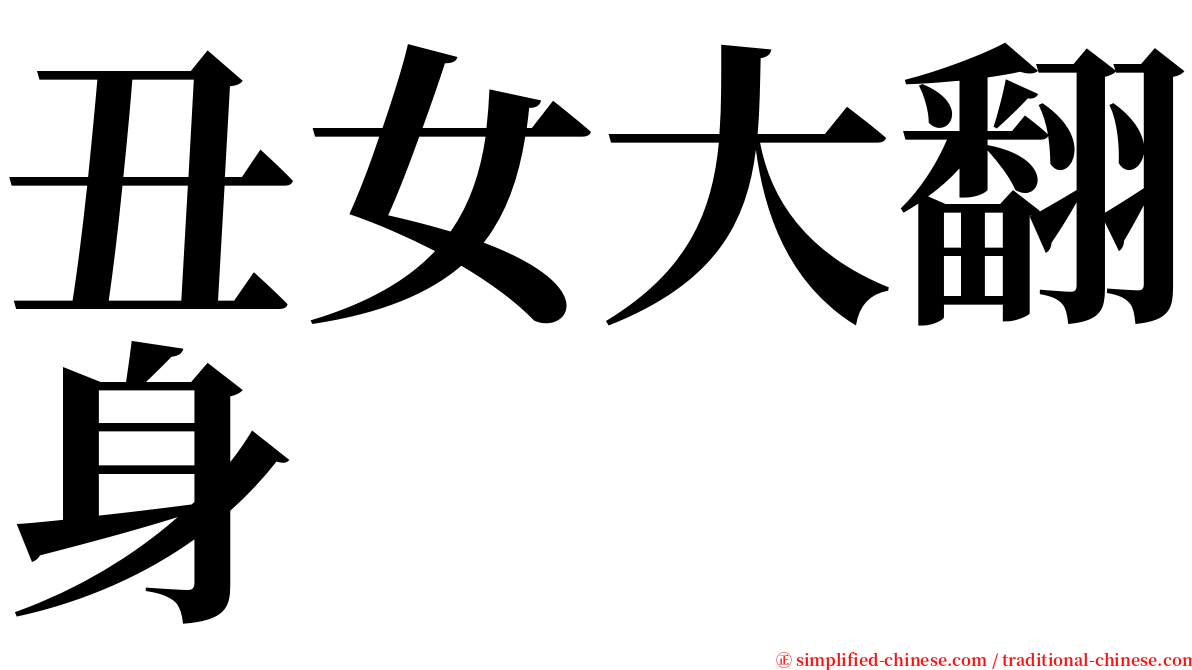 丑女大翻身 serif font