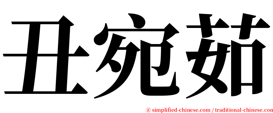 丑宛茹 serif font