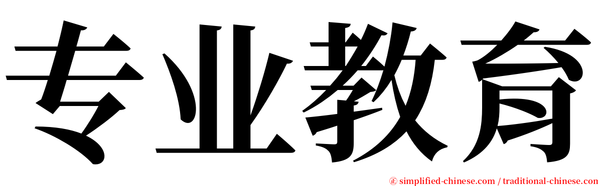 专业教育 serif font