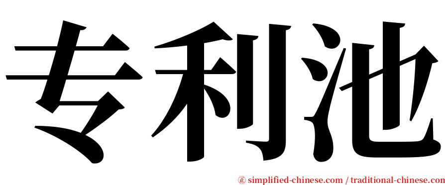 专利池 serif font