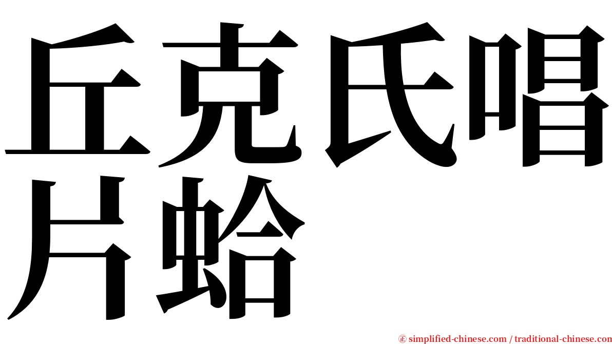 丘克氏唱片蛤 serif font