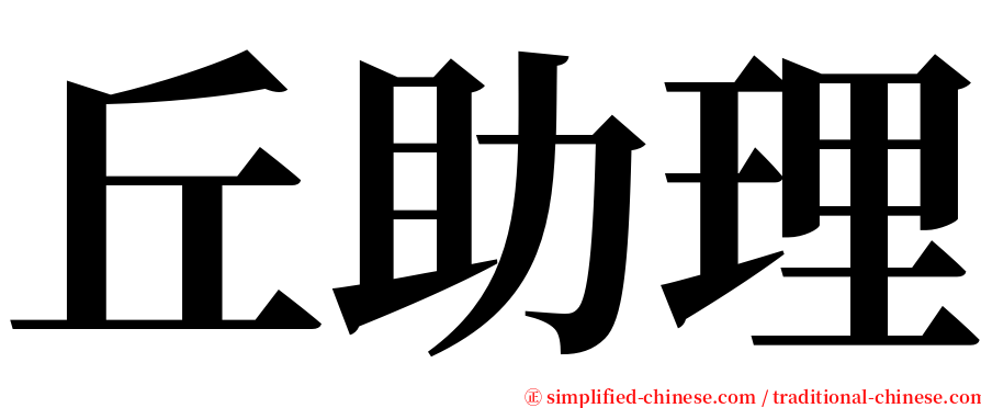 丘助理 serif font