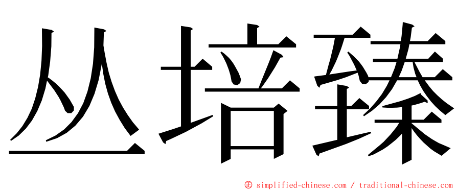 丛培臻 ming font