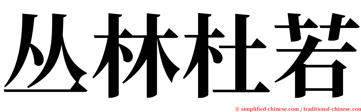 丛林杜若 serif font