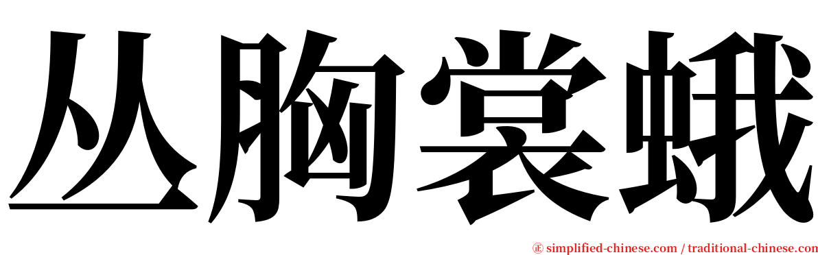 丛胸裳蛾 serif font