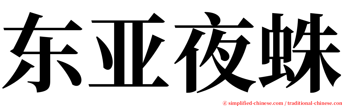 东亚夜蛛 serif font